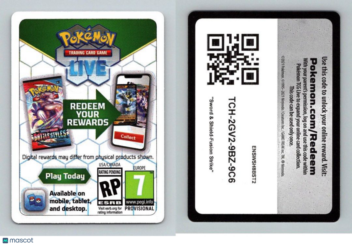 Pokemon Live Code Cards (250+) Bundle