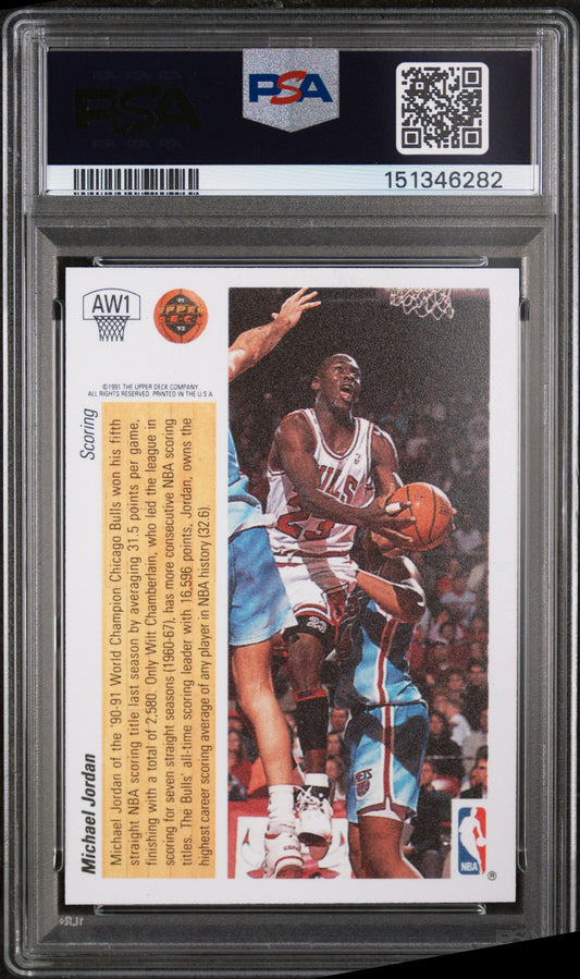 1991 Upper Deck Award Winner Hologram Michael Jordan #AW1 Holograms PSA 8