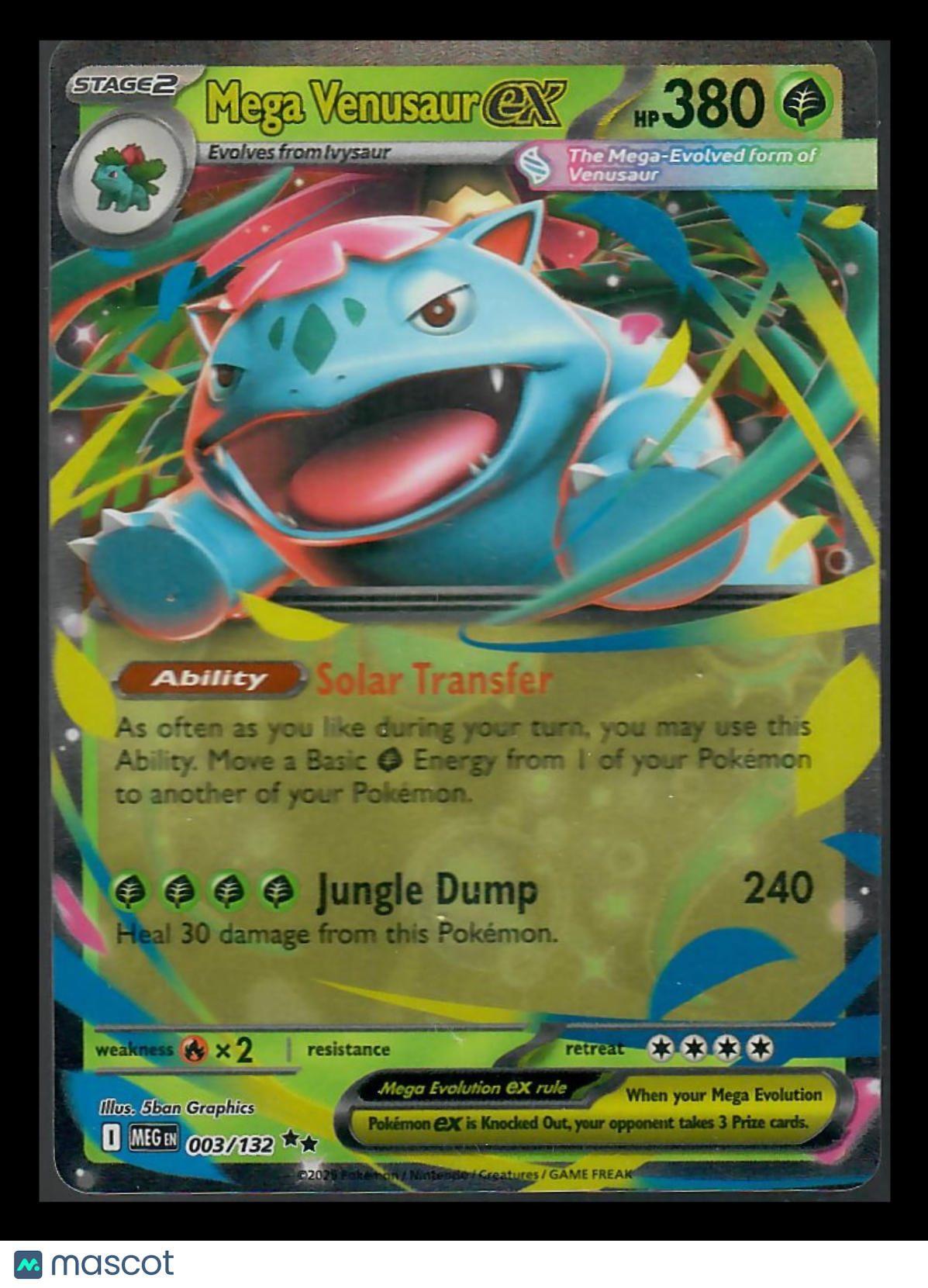 2025 Mega Evolution Mega Venusaur EX Holo Double Rare #3/132