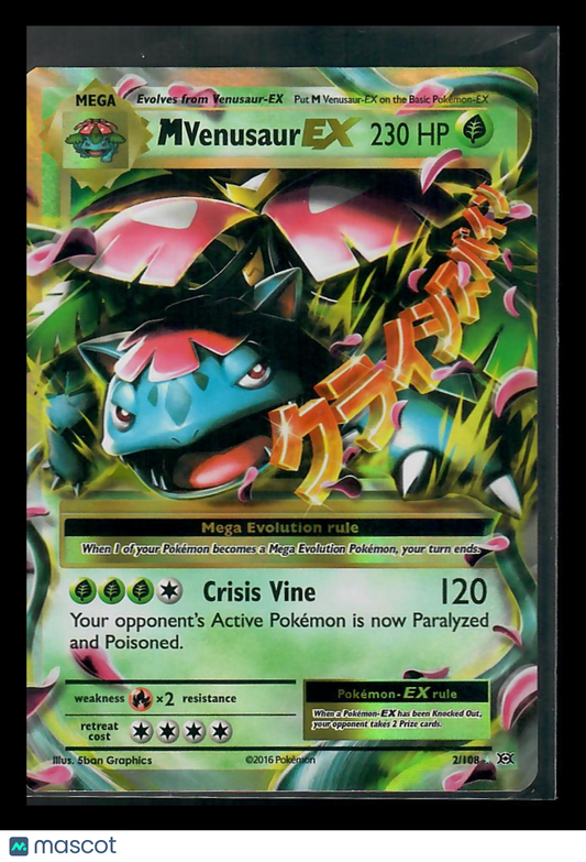 2016 Evolutions M Venusaur EX Holo Rare FA #2/108