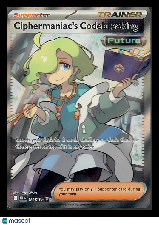 2024 Temporal Forces Ciphermaniac's Codebreaking Holo Secret Rare FA #198/162