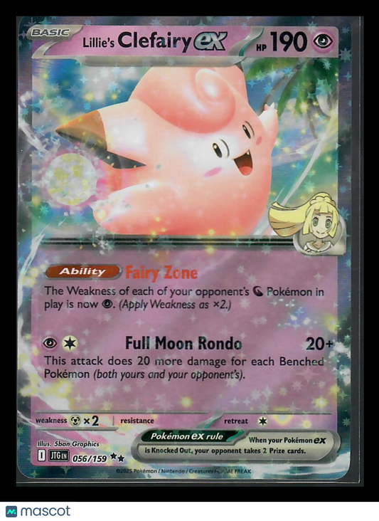 2025 Journey Together Lillie's Clefairy EX Holo Double Rare #56/159