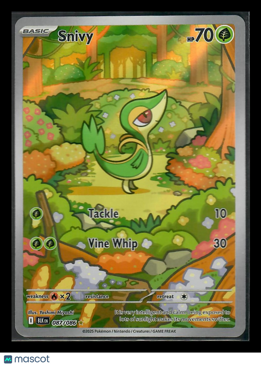 2025 Scarlet & Violet Black Bolt Snivy Holo Secret Rare #87/86