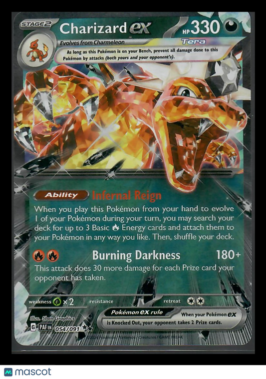 Paldean Fates Charizard EX Holo Rare Tera #54/91