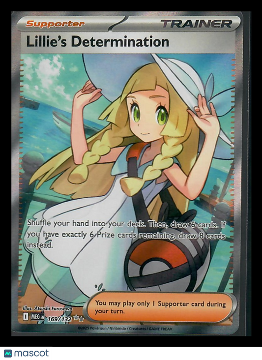 2025 Mega Evolution Lillie's Determination Holo Secret Rare FA #169/132