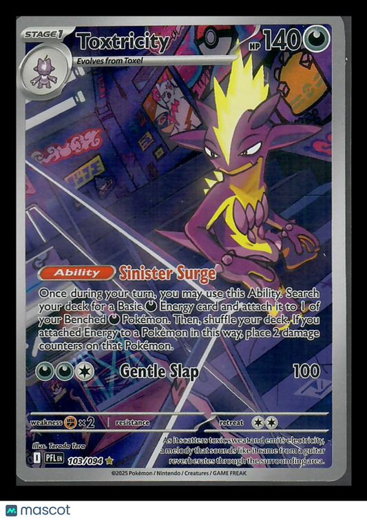 2025 Mega Evolution – Phantasmal Flames Toxtricity Holo Secret Rare #103/94
