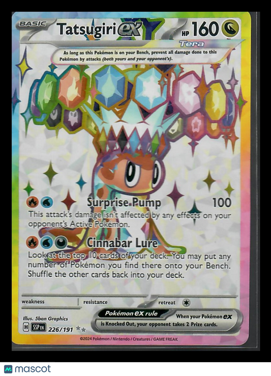 2024 Surging Sparks Tatsugiri EX Holo Secret Rare FA #226/191