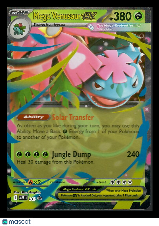 2025 Mega Evolution Mega Venusaur EX Holo Black Star Promo #013
