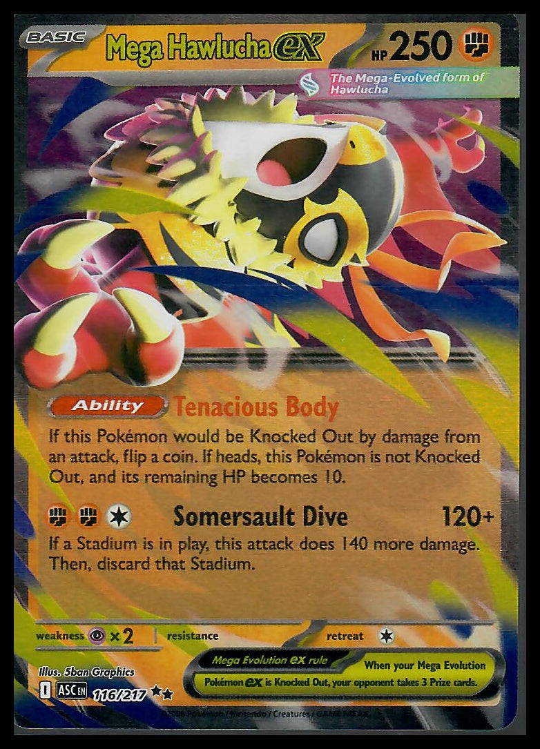 ME: Ascended Heroes #116/217 Mega Hawlucha ex