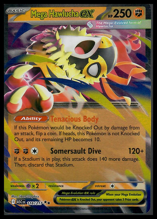 ME: Ascended Heroes #116/217 Mega Hawlucha ex