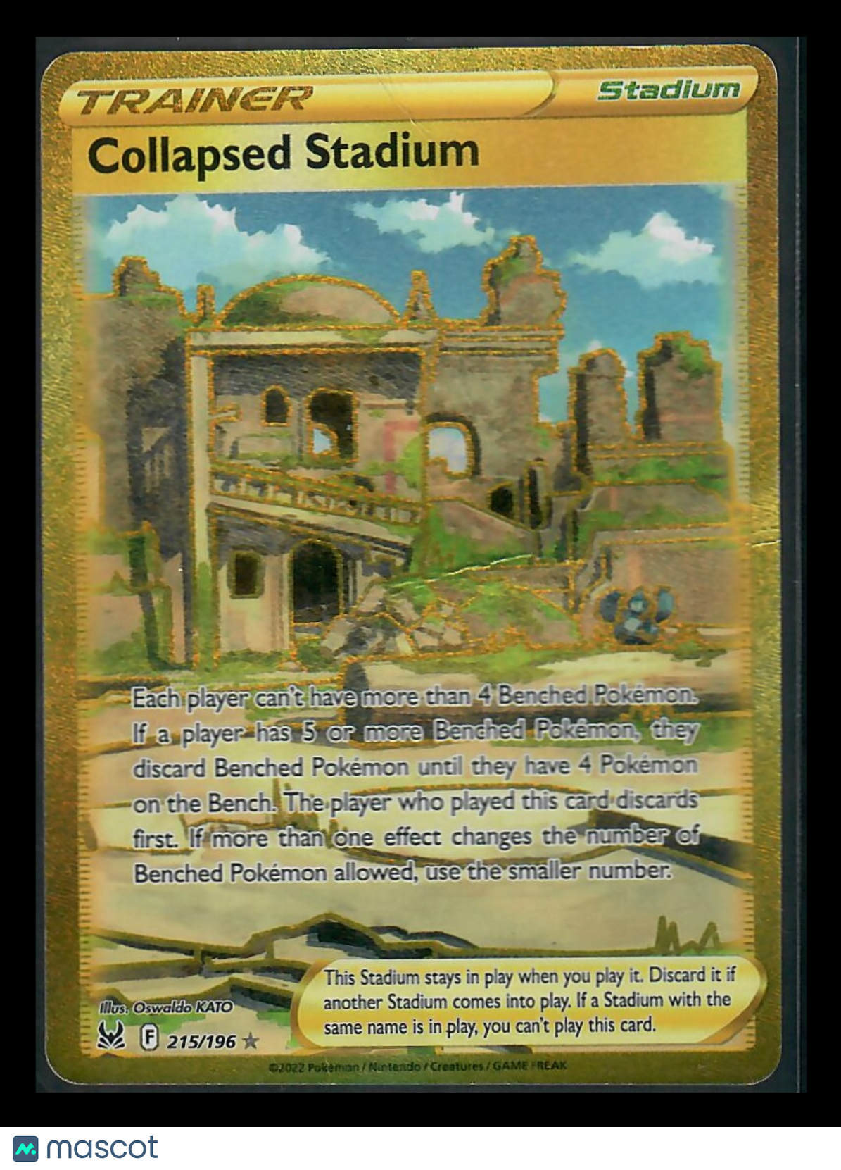2022 Lost Origin Collapsed Stadium Holo Secret Rare HR UR #215/196