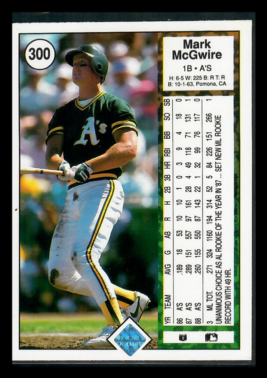 1989 Upper Deck Mark McGwire #300