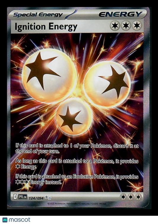 2025 Mega Evolution – Phantasmal Flames Ignition Energy Secret Rare #124/94