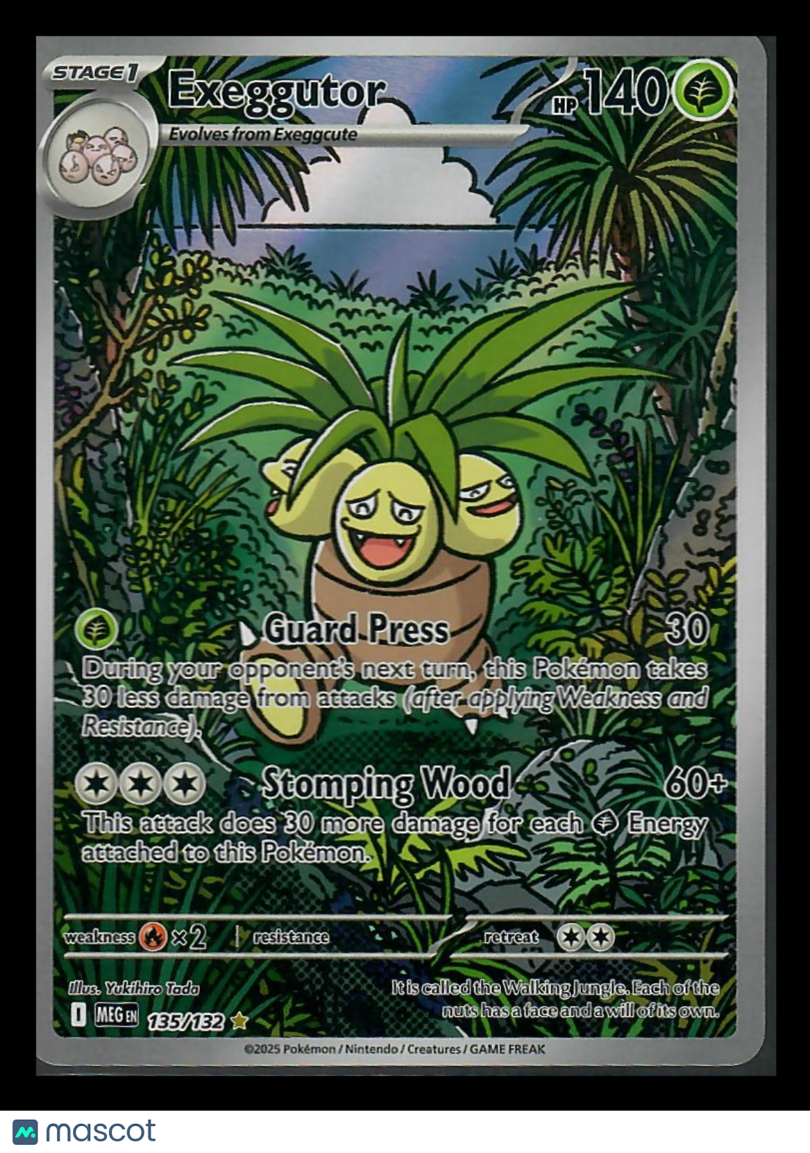 Mega Evolutions Exeggutor Holo Secret Rare #135/132