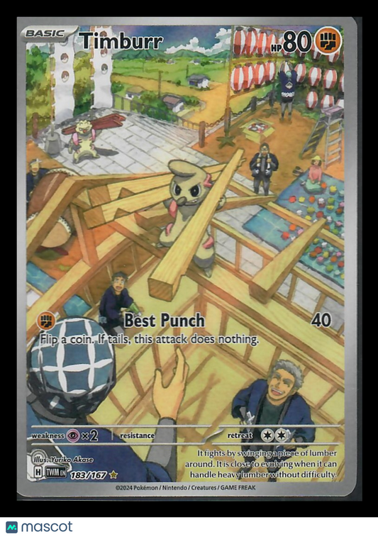 2024 Twilight Masquerade Timburr Holo Secret Rare #183/167