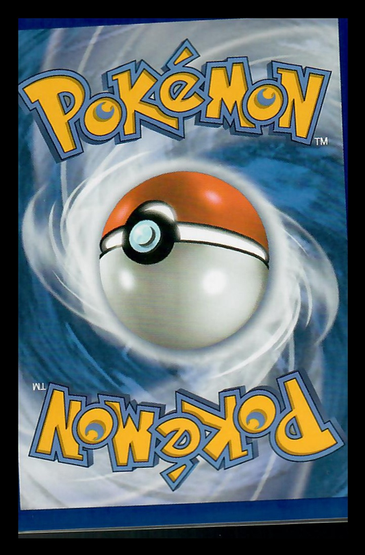Pokémon trading card back with Poké Ball and swirling blue background