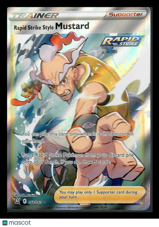 2021 Battle Styles Rapid Strike Style Mustard Holo Ultra Rare SR FA #162/163