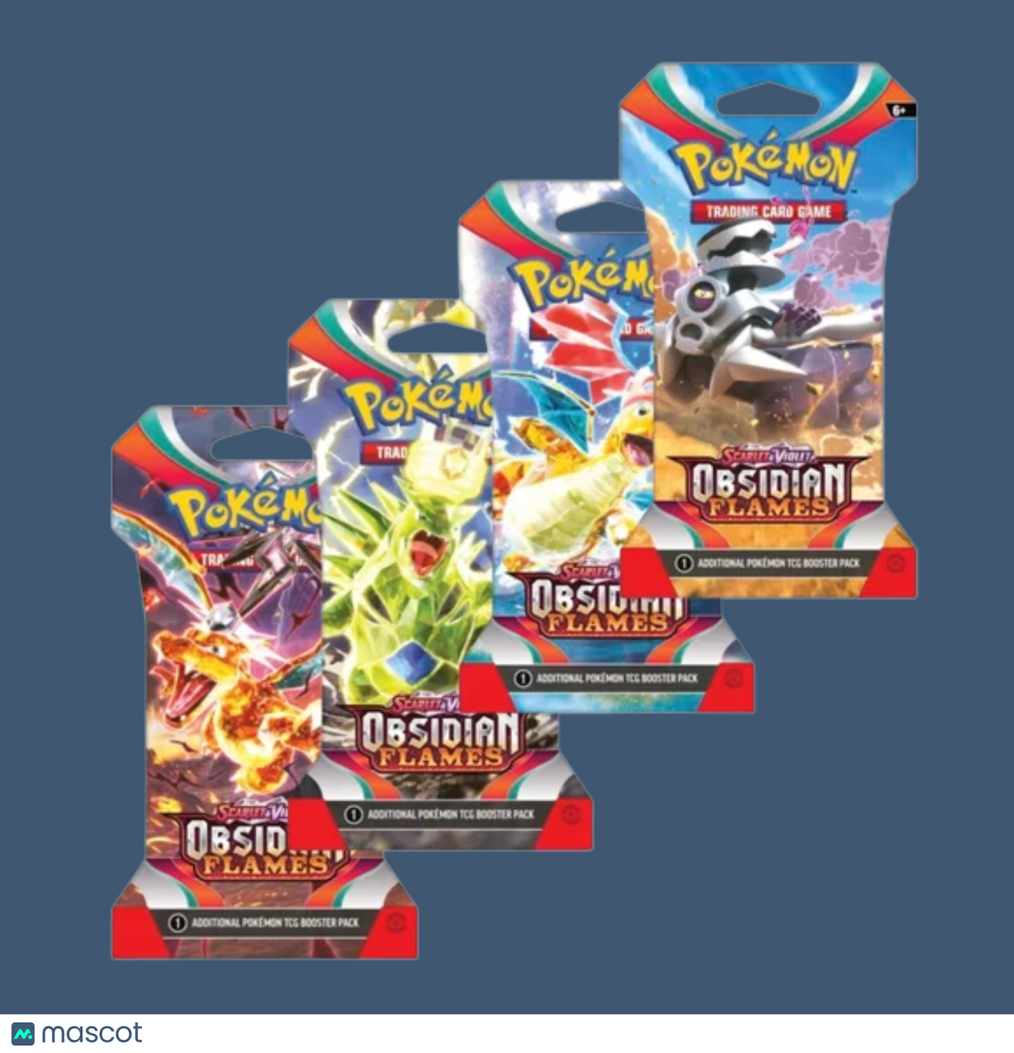 Scarlet & Violet Obsidian Flames | 4 Sleeved Boosters Packs (Artwork Pack)