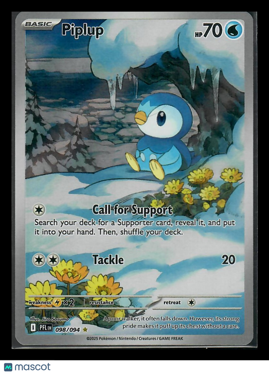 2025 Mega Evolution – Phantasmal Flames Piplup Holo Secret Rare #98/94