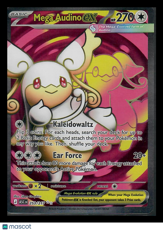 Ascended Heroes Mega Audino EX Etched Secret Rare SAR #253/217