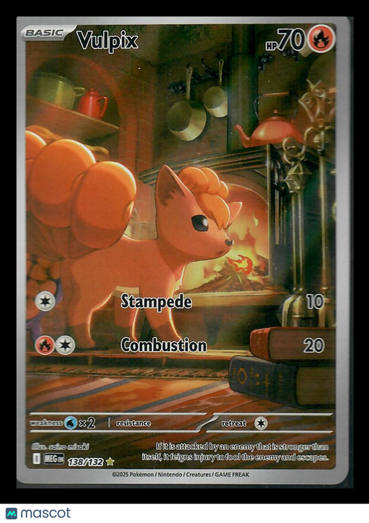2025 Mega Evolution Vulpix Holo Secret Rare #138/132