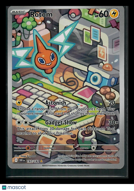 2025 Pokemon Scarlet & Violet White Flare Rotom Secret Rare #197/182