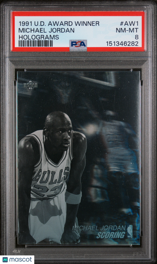 1991 Upper Deck Award Winner Hologram Michael Jordan #AW1 Holograms PSA 8