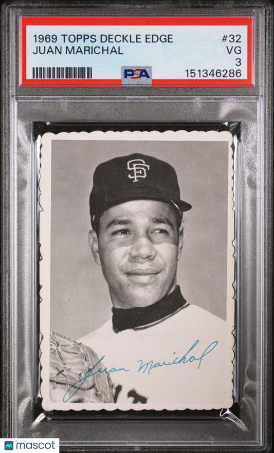1969 Topps Deckle Edge Juan Marichal #32 PSA 3